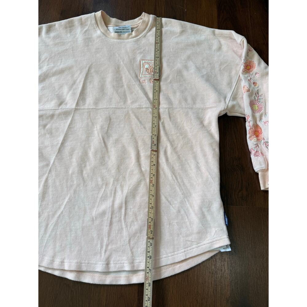 Walt Disney World Soft Terry Spirit Jersey Light Pink Embroidered Floral Sz S - Picture 4 of 9